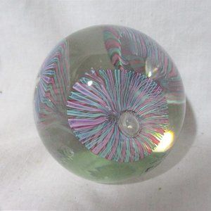 FRATELLI TOSO VETRERIA MURANO  JELLYFISH Studio Art Glass Paperweight GLOBE Hand